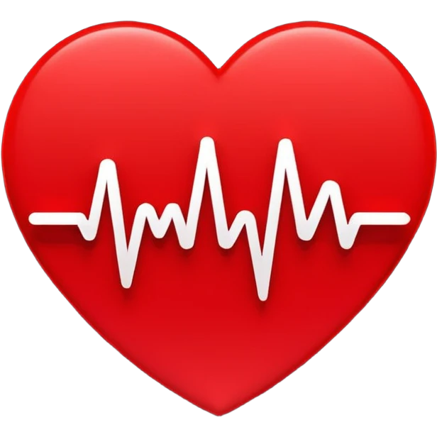 Minimalistic logo for MedSignal, sleek red pulse forming the letters 'AI' inside a smooth geometric shape, glowing red accents, clean white background, no black, conveying high-tech healthcare and AI technology emoji