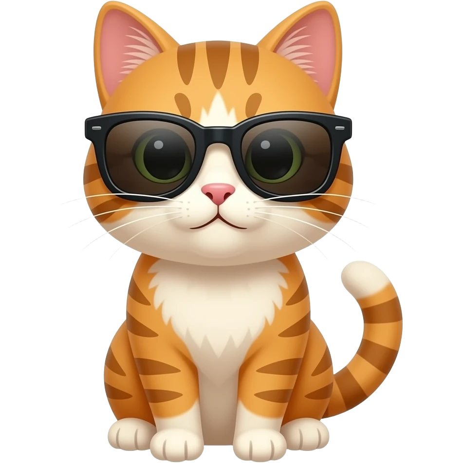 Cat wearing sunglasses emoji