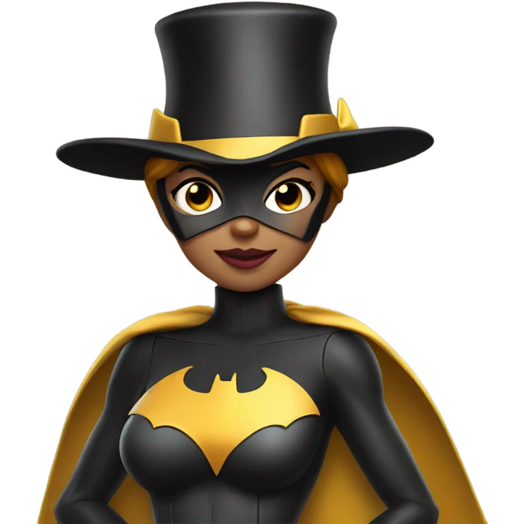 DC Batgirl with a tophat emoji