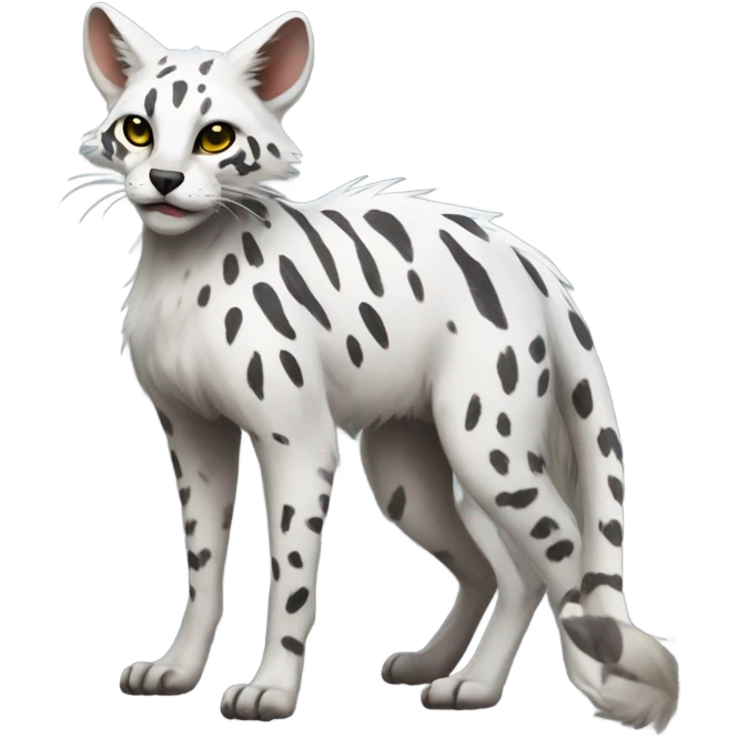 Modern Feral Rare Fantasy Vernid-Trico-species by LiLaiRa, random markings, full body emoji