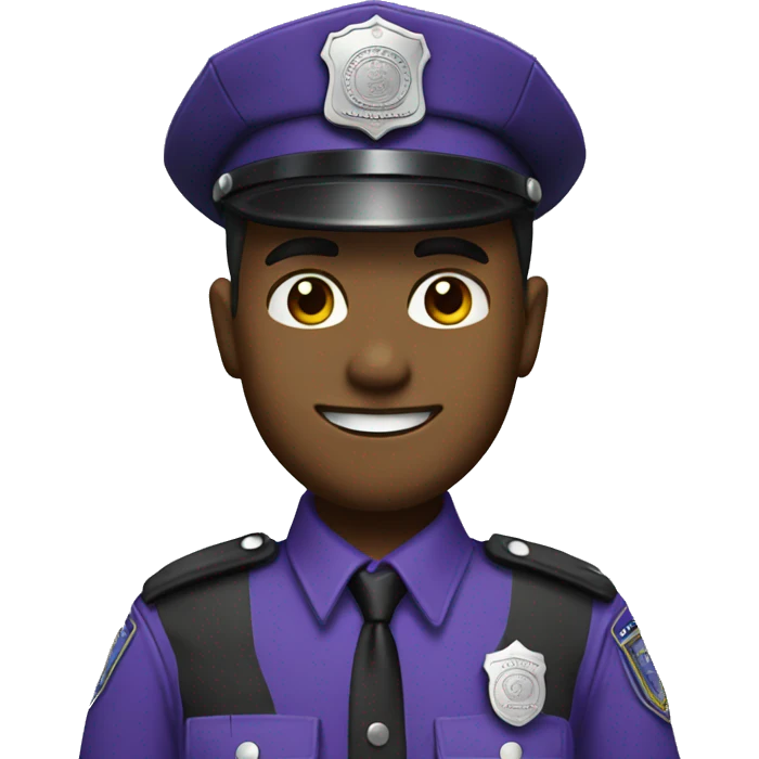 Policeman in purple uniform emoji