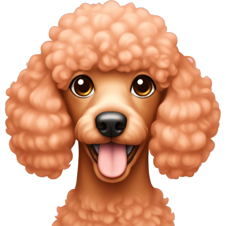 that peach colored poodle emoji