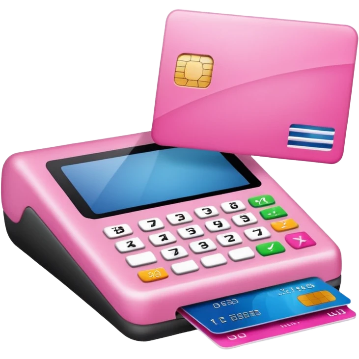 credit card pink point of sale emoji