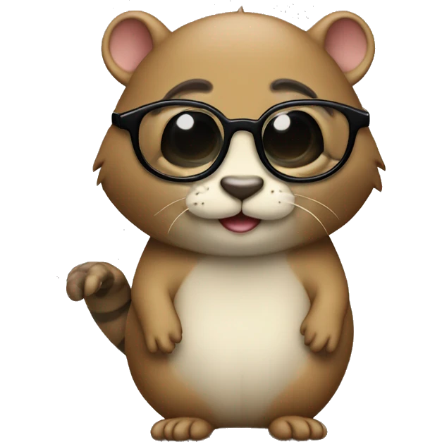Ardilla con gafas oscuras emoji