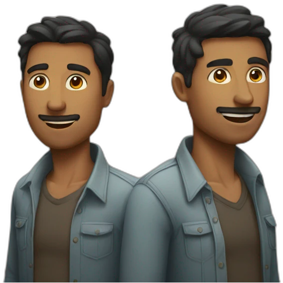 two men diferent hight emoji