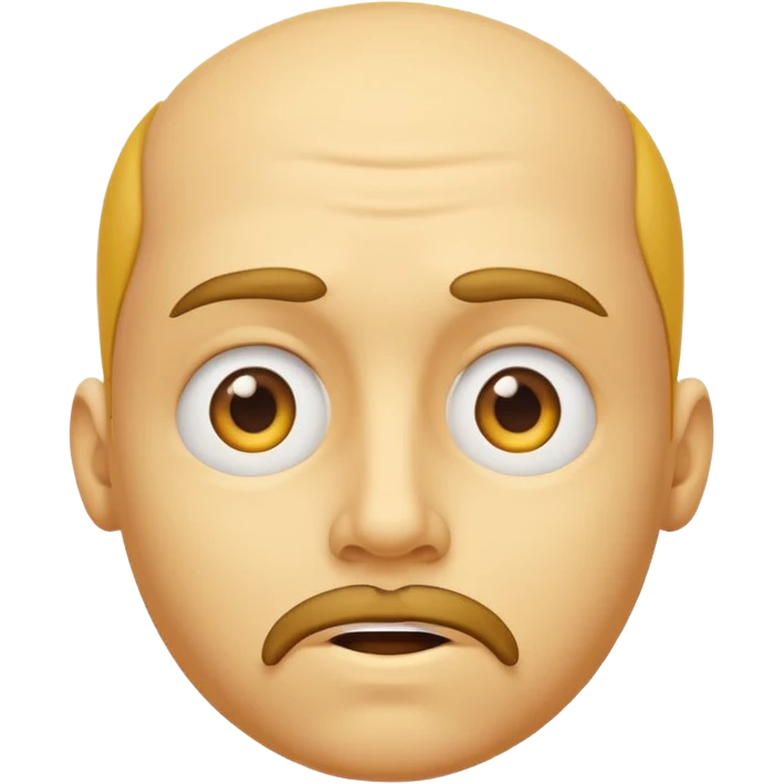 yellow thinking face emoji with eyes looking up and a goatee emoji