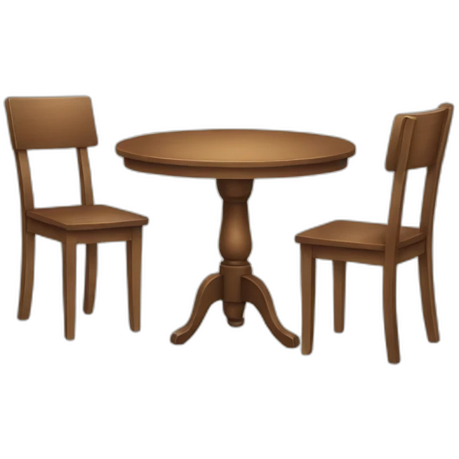 table and chair emoji