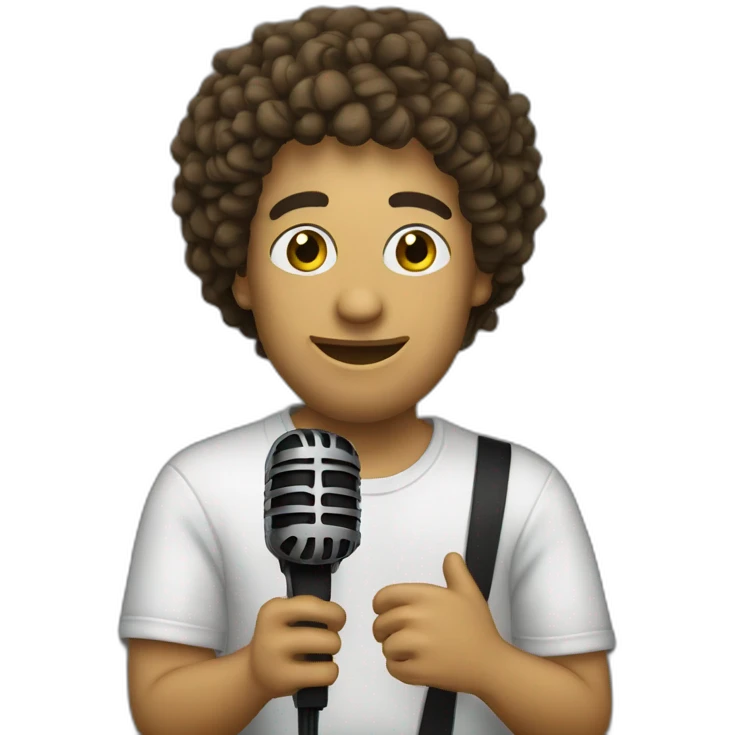 Cantante con micrófono emoji