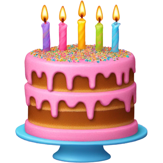 pink birthday cake emoji