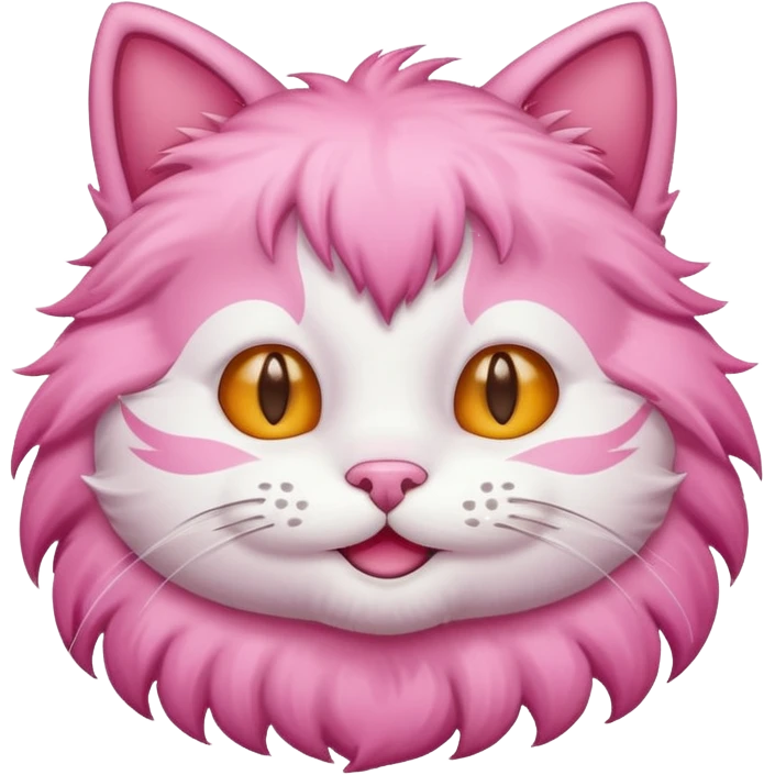 Make a cute pink cat icon emoji