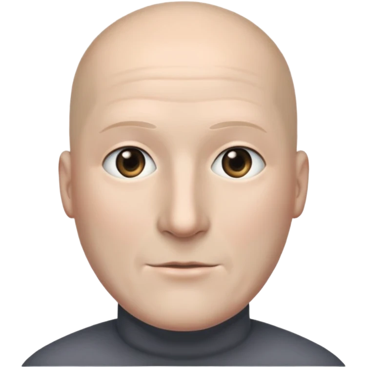 noface no gender yüzü tamamen açık gerçekçi ve gri kel ve başı açık az daha orta yaşlı emoji