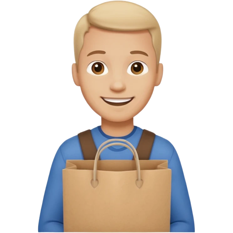 Shopping Bag man emoji