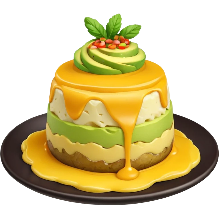 create an animated image of a causa, the food emoji