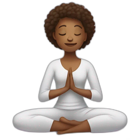 Peacefully doing yoga  emoji