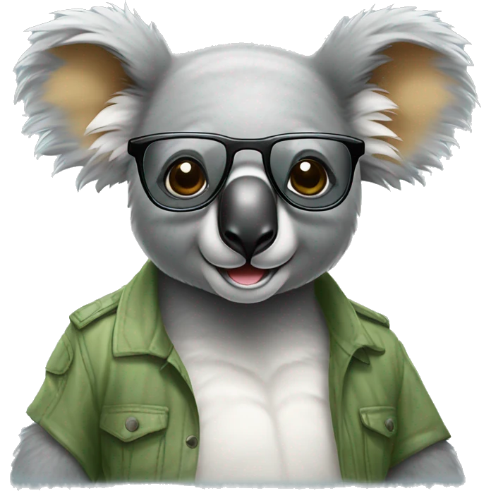 Koala con gafas emoji