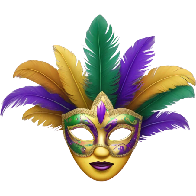 Mardi Gras mask with feathers emoji