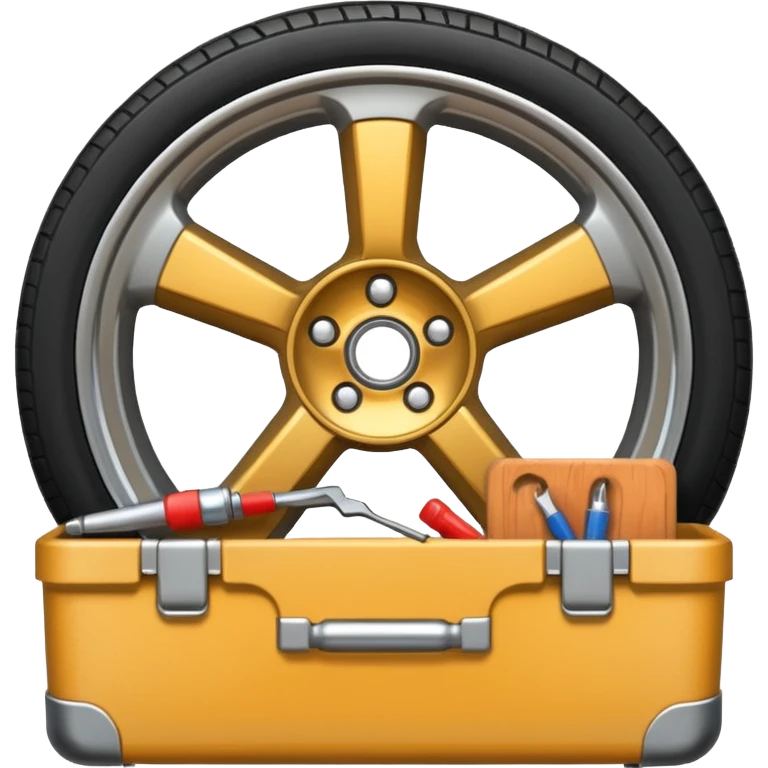 generate me a repair kit with a wheel emoji