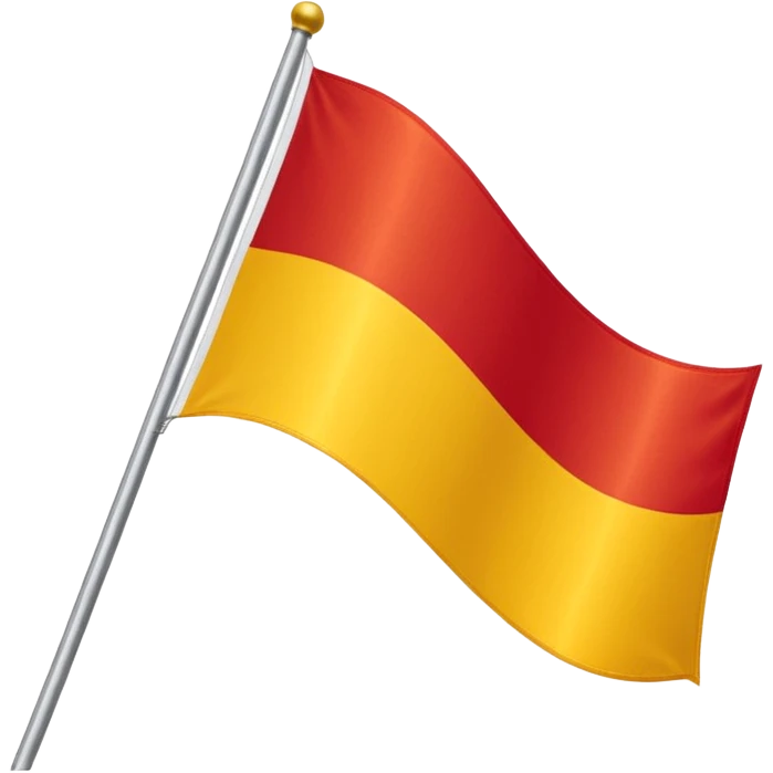 Red, white, and golden yellow vertically sequenced tricolour flag inspired by the flag of Italy emoji