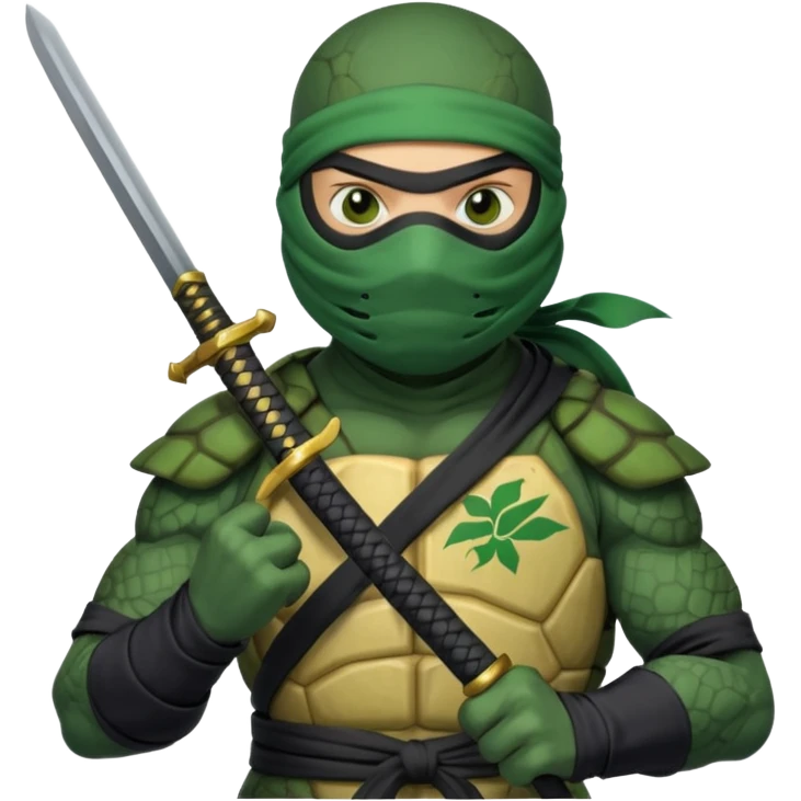 turtle ninja with sword emoji