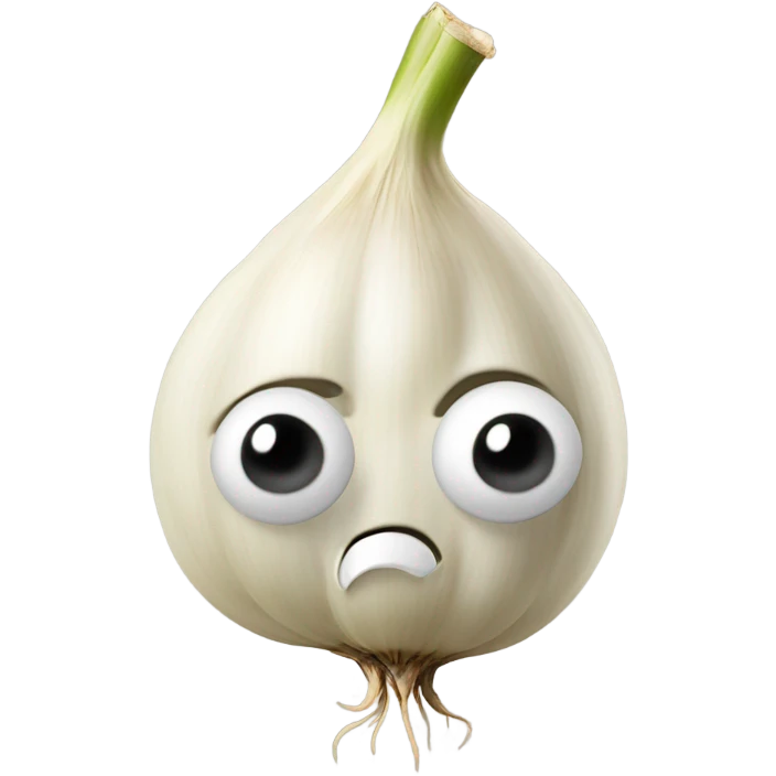 Garlic shaped alien emoji