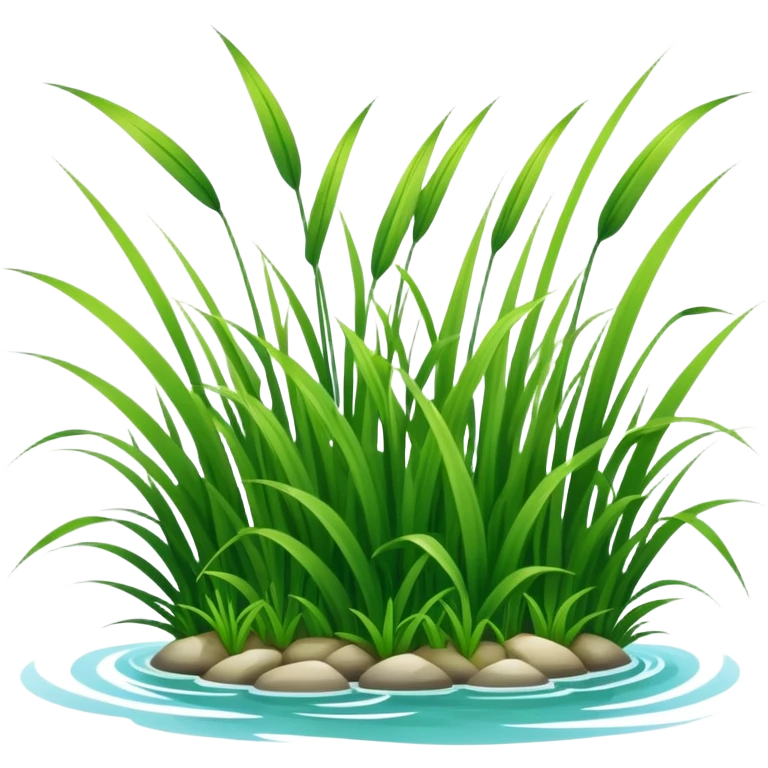 grass near the water emoji