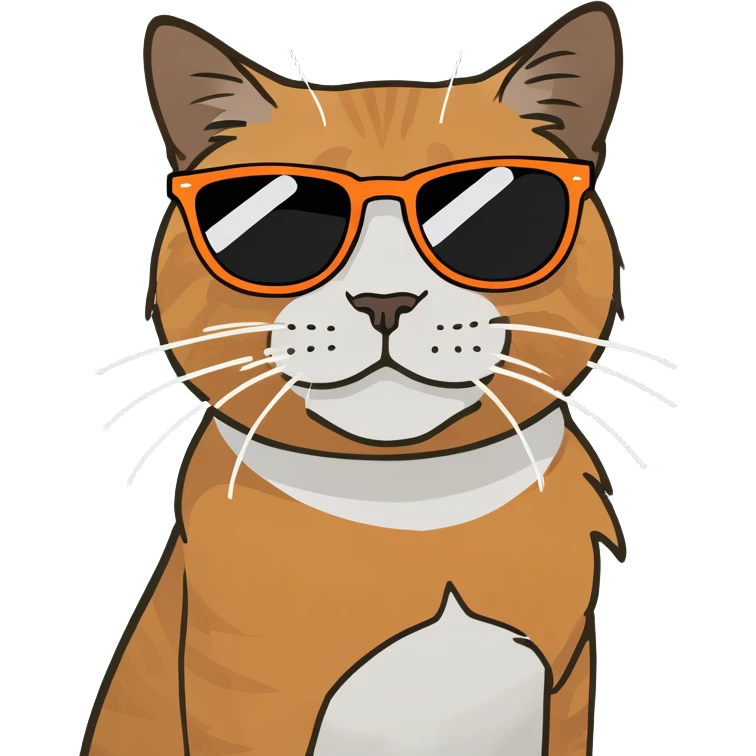 Cat with sunglasses emoji