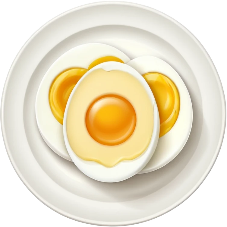 2 Boil egg cut in a plate emoji