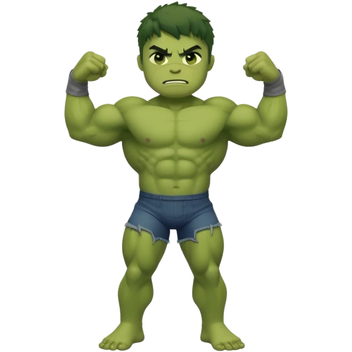 kid hulk flexing arms full body emoji