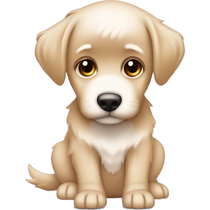 menino pele beji claro cabelo marrom claro e cabelo curto com topete com um cachorro yorkshire emoji