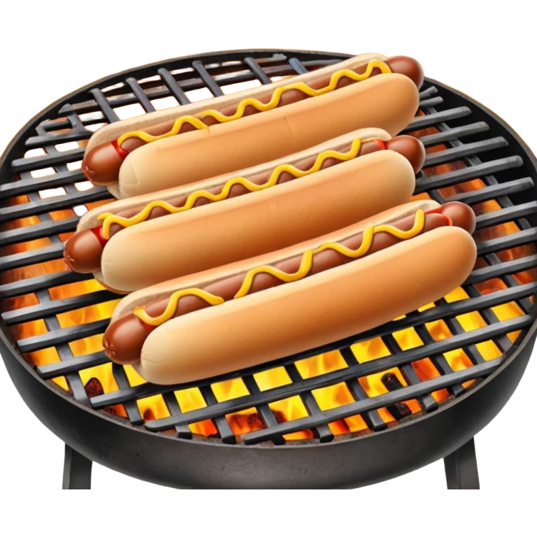 bbq hot dogs on grill emoji