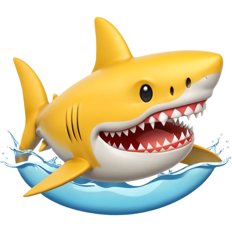 Shark eating a smiley face emoji