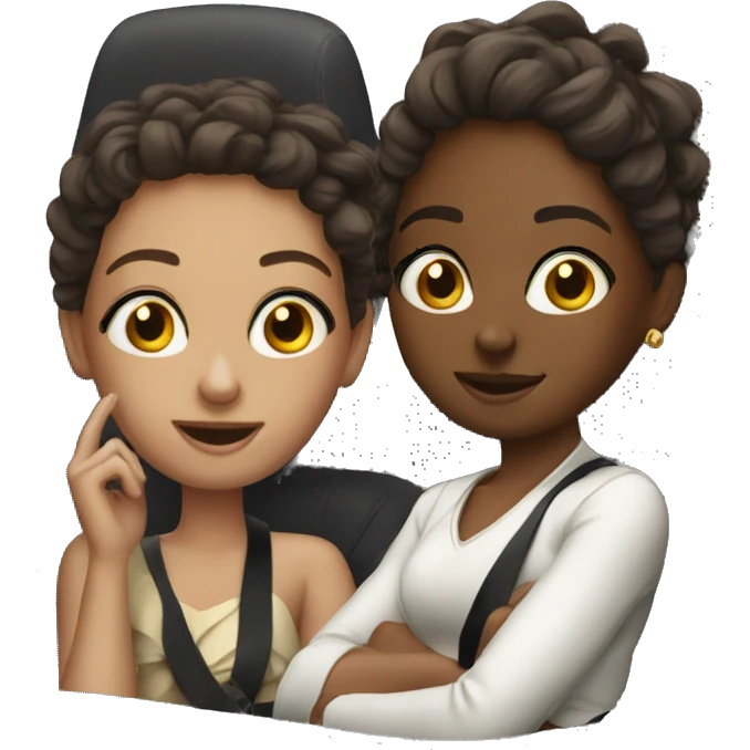 3 girls in expensive car emoji