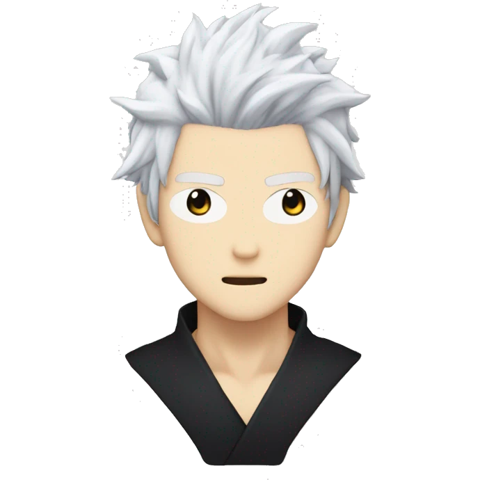 Gojo Satoru Jujutsu Kaisen anime white hair with black eyeband emoji