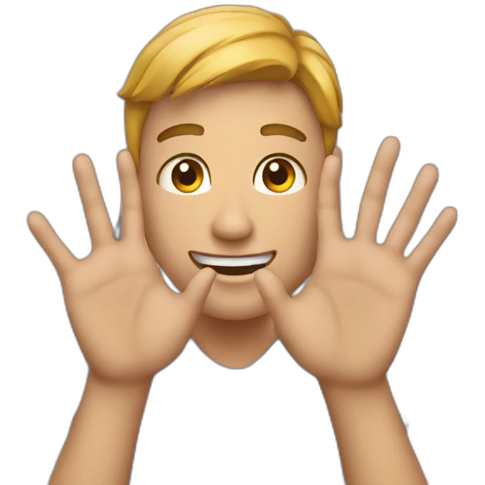 Emoji avec les mains sur la tête emoji