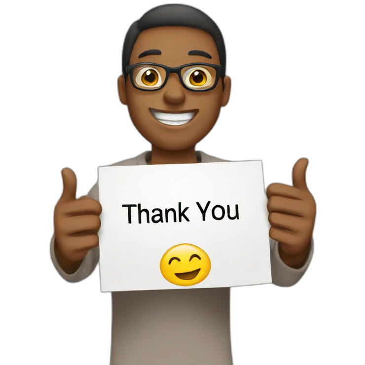 Thank you text  emoji