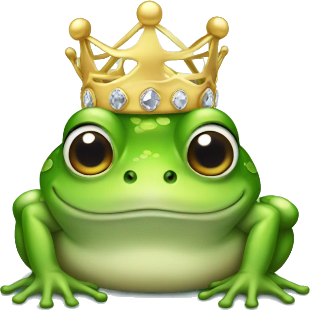 Frog with tiara  emoji