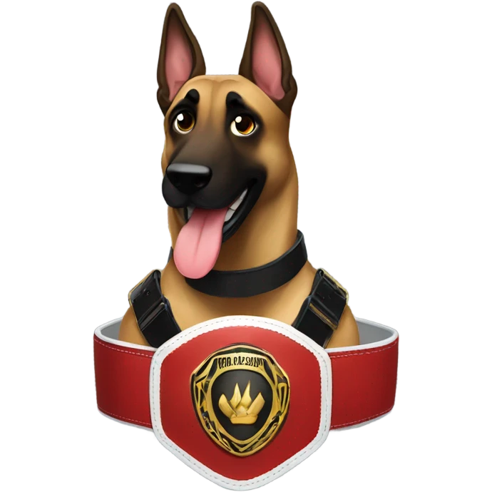 Belgian malinois WWE belt emoji