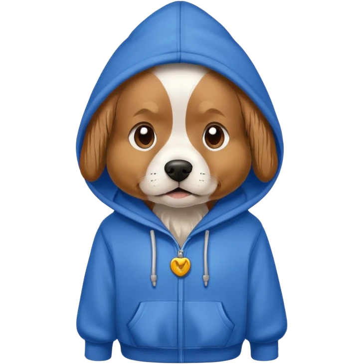 dog wearing a hoodie emoji