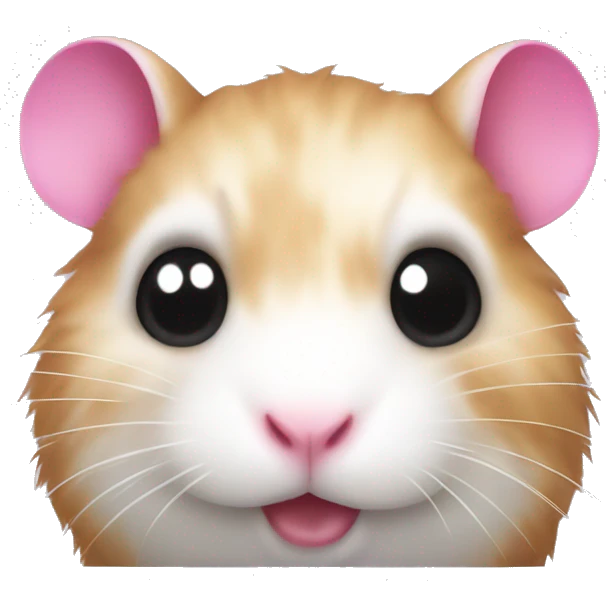 A hamster with pink claws emoji