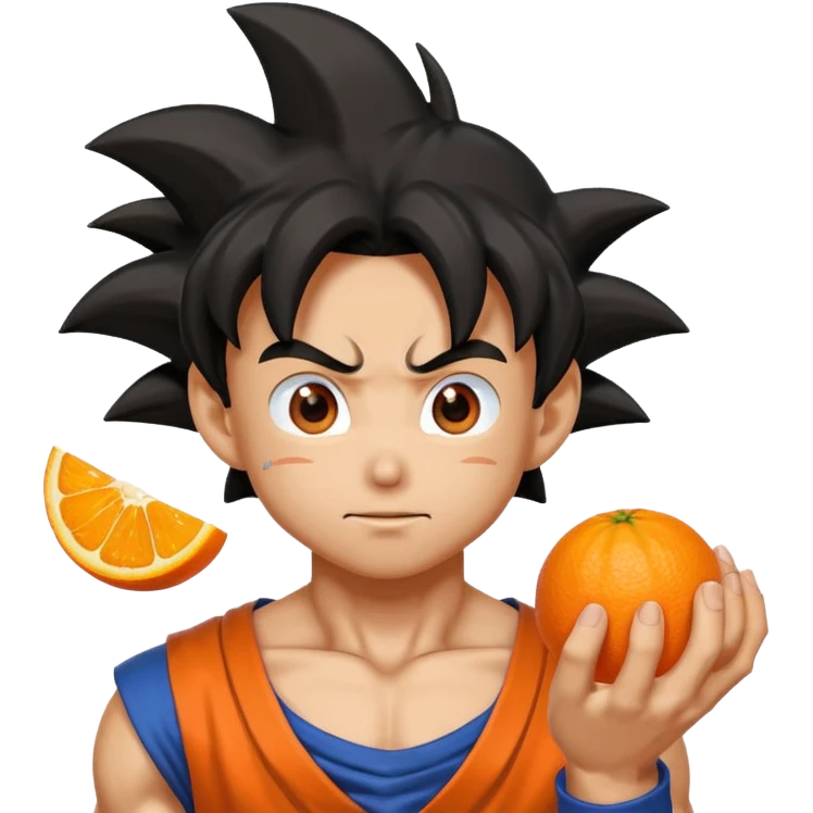 combine a fruit and goku emoji