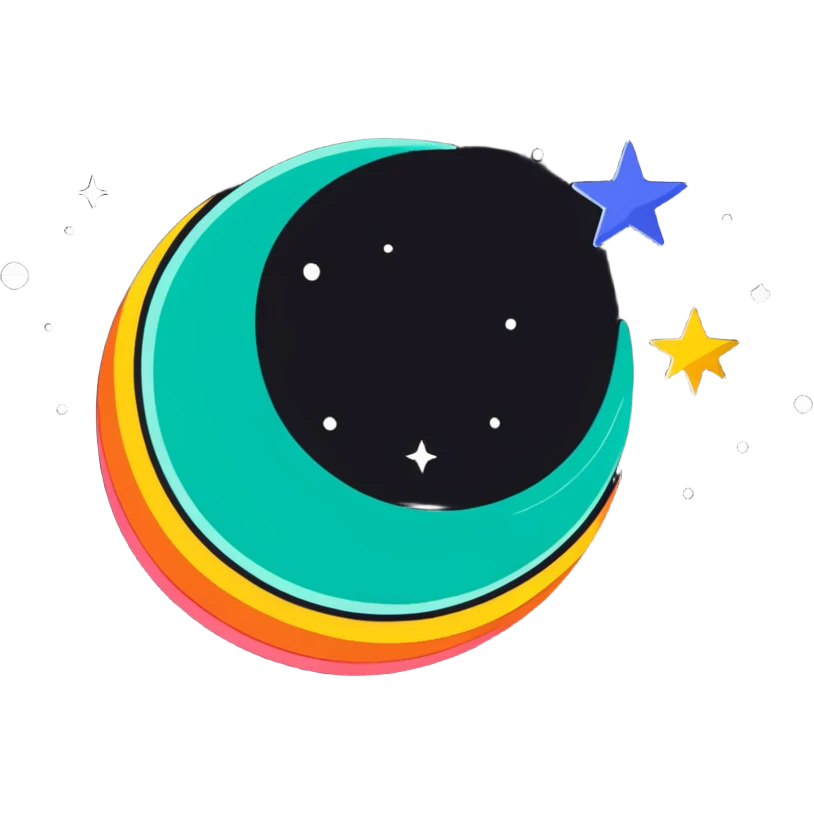 colorful galaxy with stars emoji
