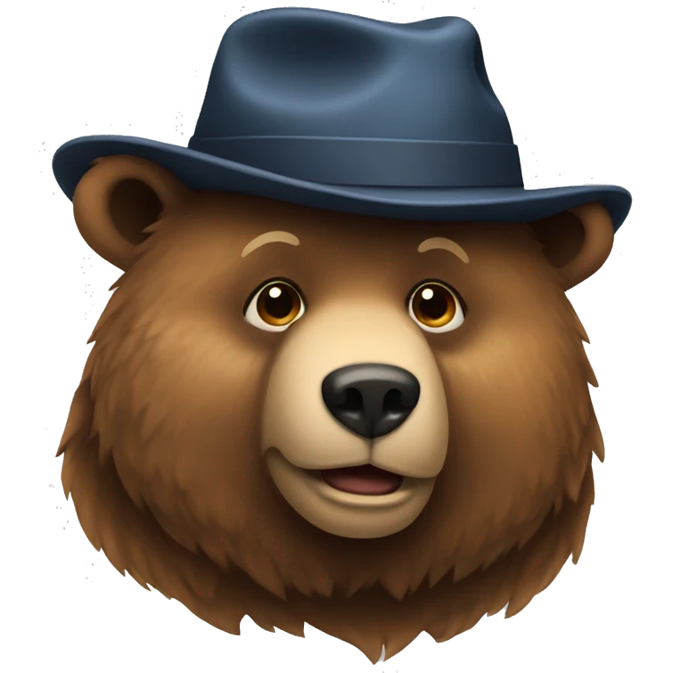 A bear with a hat emoji
