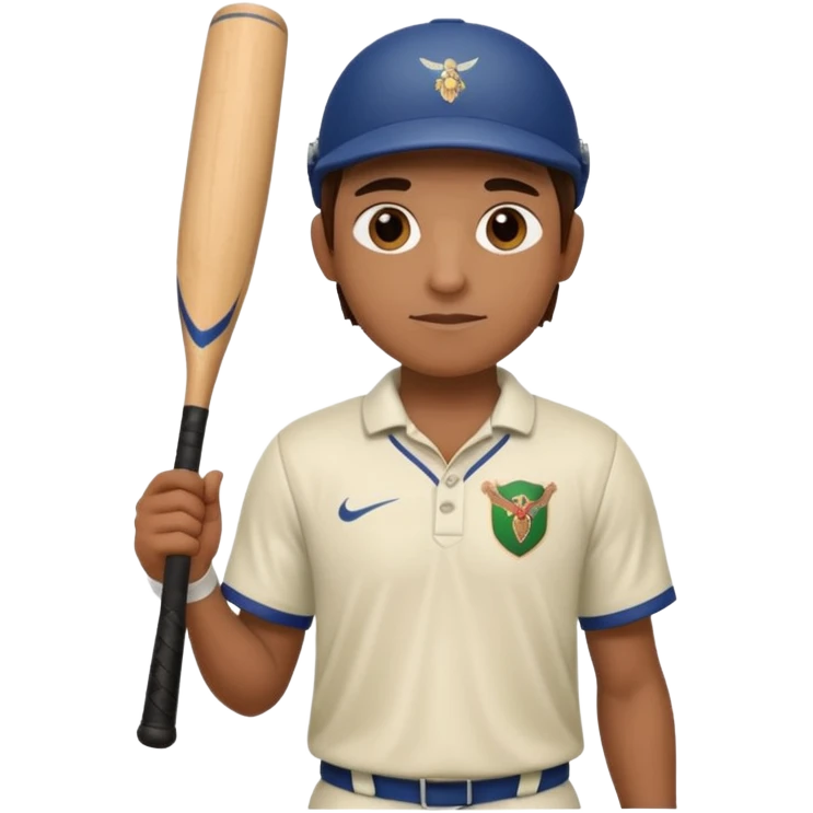 emoji of a cricket player holding a bat, inspired by the movie Jersey emoji