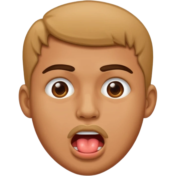 Man drooling out cum emoji