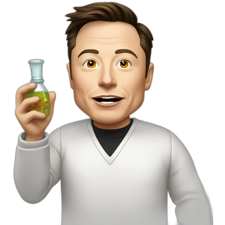 elon musk doing drugs, for educational purposes only, inclusiveness and positive, LGTBQ+ emoji