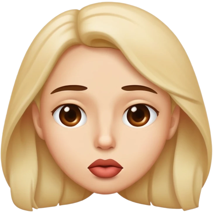 Bitting lip emoji