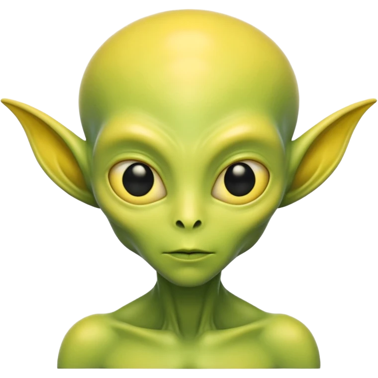 alien with yellow skin, Half body. emoji