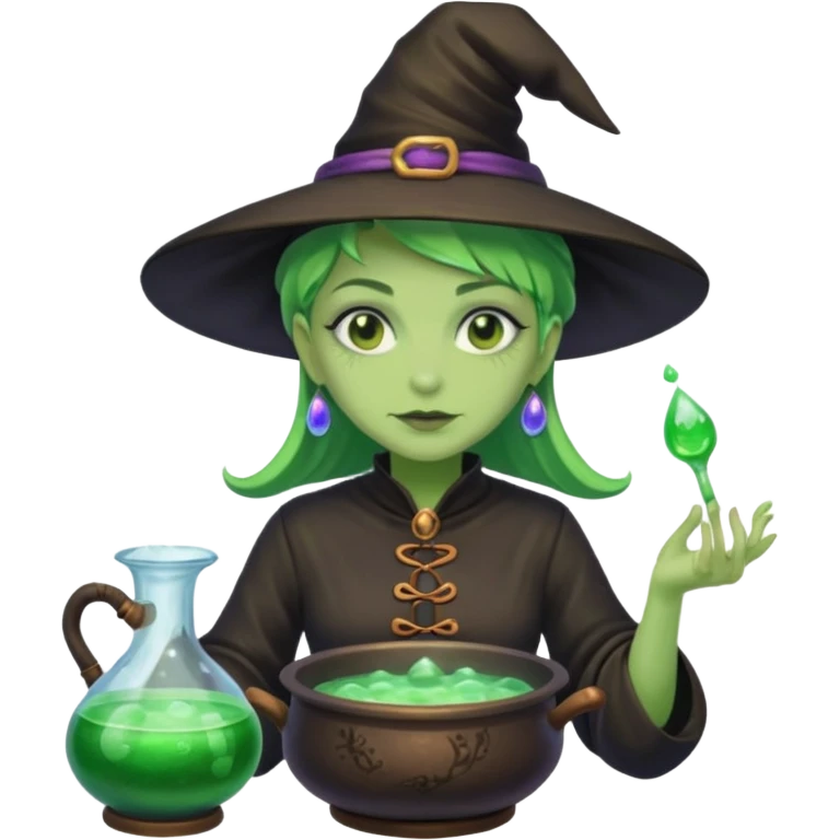 green witch cooking potion emoji