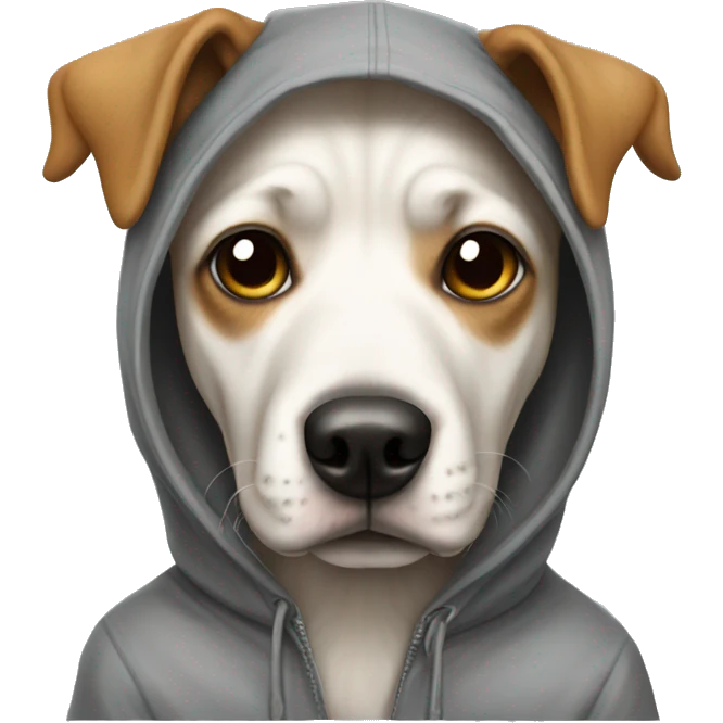 Dog with a hoodie emoji