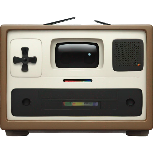 VHS player built in TV emoji